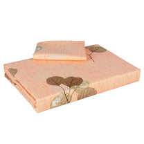 Sparkle 144 TC 100% Cotton Peach & Brown Single Bedsheet Combo | Set of 2 |