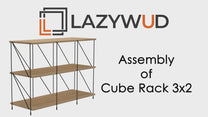 Lazywud DIY Cube Rack Storage For Bed Room, Study Room, Kitchen Organizer (Summer Oak)