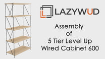 Lazywud DIY Wire Cabinet Multifunctional Storage (Walnut)