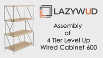Lazywud DIY Wire Cabinet Multifunctional Storage (Walnut)