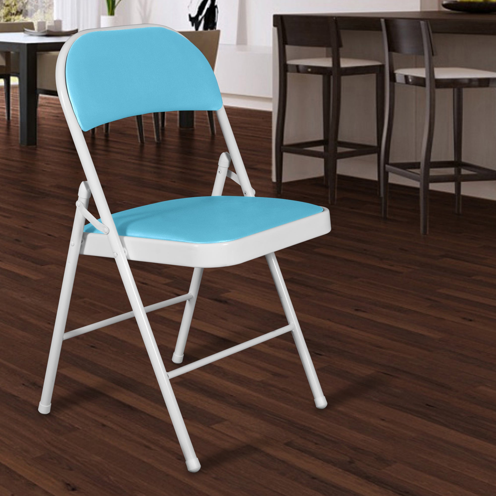 Buy Metal Cafe Chair Online, Sky Blue- Story@Home