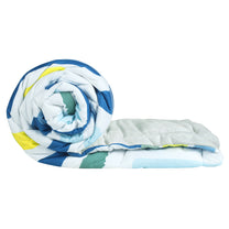 180 GSM White Abstract Microfiber Fusion Reversible Single Comforter