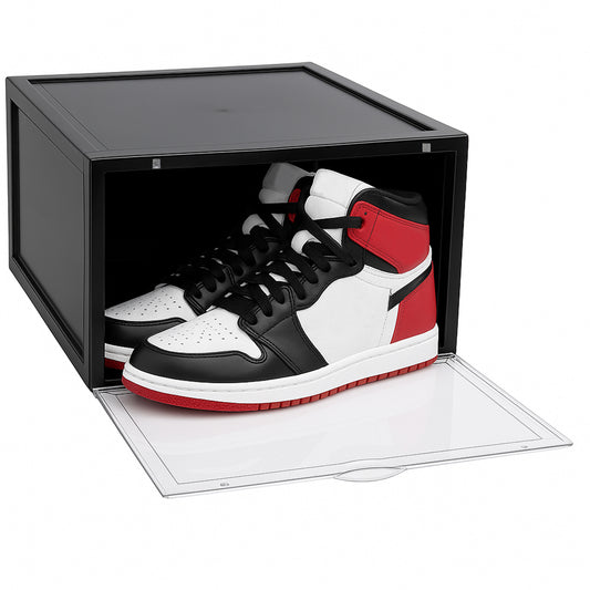 Story@Home Black Stackable Sneaker Box For Storing Sneakers Shoes Footwear