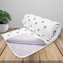 Super Soft Cambric Cotton White & Light Purple Floral Pixel Single Dohar