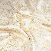 2 Pcs Blackout Foil Off White & Golden Splatter Window/Door/Semi Long Door/Long Door Curtains