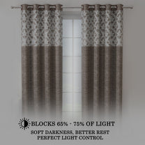 2 Pcs 250 GSM Coffee Brown Topaz Polyester Window / Door / Semi Long Door/ Long Door Curtains