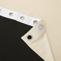 2 Pcs Blackout Foil Beige & Golden Criss Cross Window/Door/Long Door Curtains