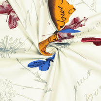 2 Pcs 300GSM Periwinkle Bohemian Cotton Canvas Curtain Window/Door/Semi Long Door/Long Door Curtains