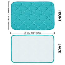 2 Units Encore Memory Foam Quatre Foil Cyan Blue Doormat