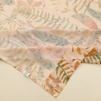 2 Pcs Cream & Orange Sheer Window / Door / Semi Long Door/ Long Door Curtains