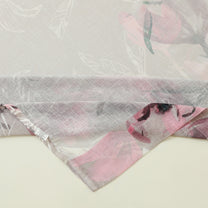 2 Pcs Grey & Pink Sheer Window / Door / Semi Long Door/ Long Door Curtains
