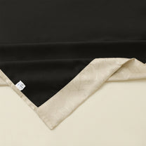 2 Pcs Blackout Foil Beige & Golden Hexagon Window/Door/Long Door Curtains