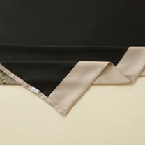 2 Pcs Green and Beige Abstract Digital Faux Silk Medium room Darkening Window | Door | Long Door Curtains