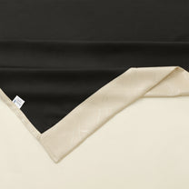 2 Pcs Blackout Foil Beige & Golden Criss Cross Window/Door/Long Door Curtains