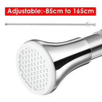 Story@Home Metallic Chrome Extendable Shower Curtain Tension Rod Non-Drilling Anti-Skid Spring Pull Rod