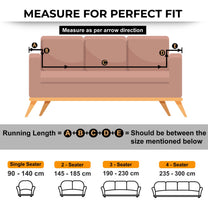 Story@Home Elastic Stretchable 1 | 2 | 3 | 4 Seater Dark Orange And Beige Abstract Pattern Sofa Cover