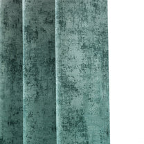 2 Pcs Mint Green and Light Grey Abstract  Digital Faux Silk Medium room Darkening Window | Door | Long Door Curtains