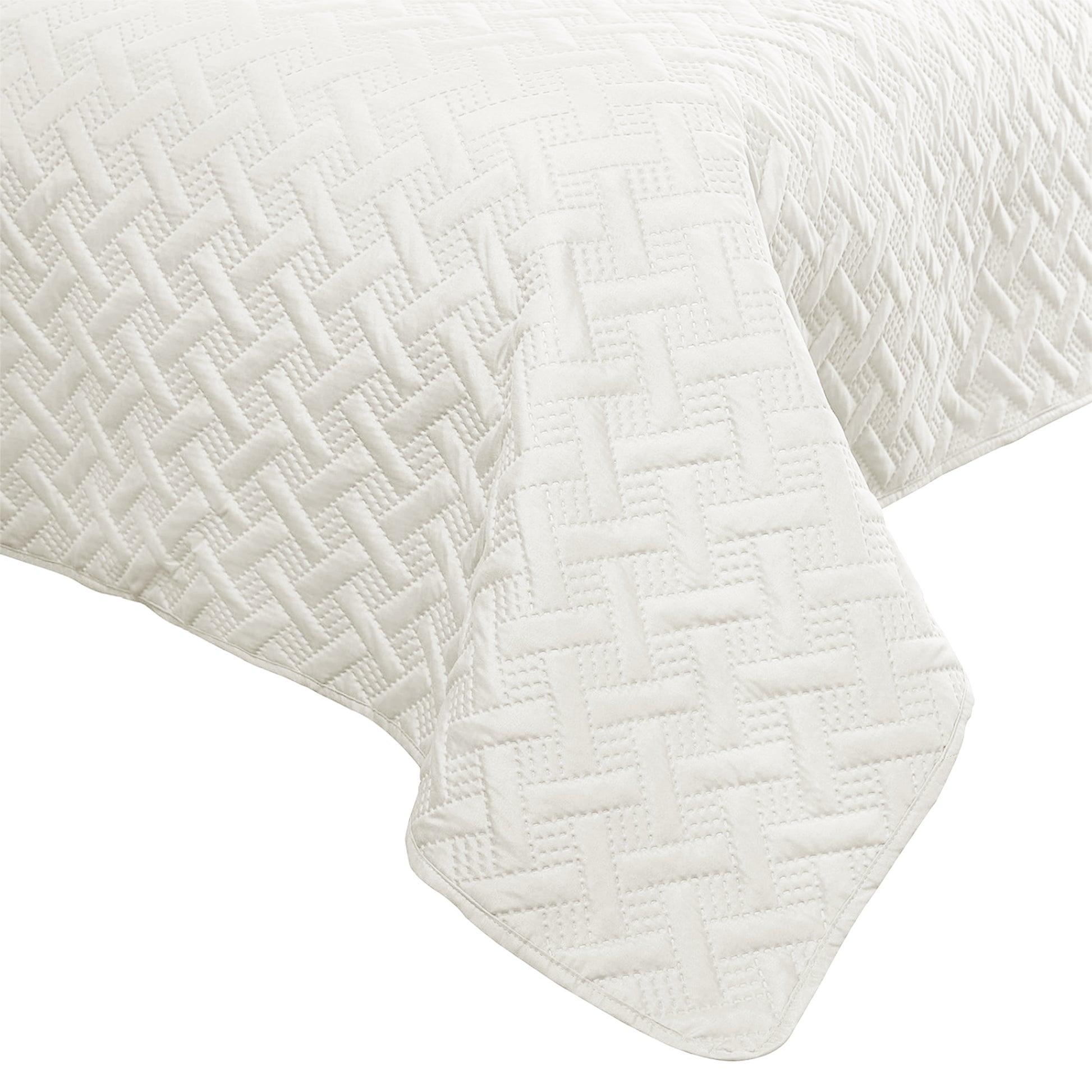 Story@Home Off White Microfiber Double Size Quilted Bed Cover Bedspr