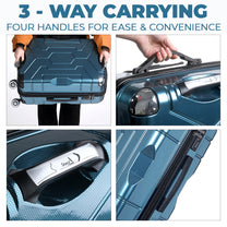 Story@home Cyan Blue Small, Medium & Large Cabin Trolley Bag