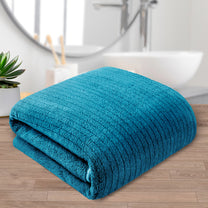 Story@Home 2 Units Microfiber Men Bath Towels - Blue