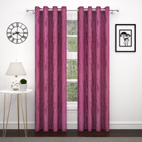 PAVO 1 Pcs Pink Jacquard Blackout Door Curtains, 7 ft