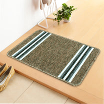 Story@Home 2 Pcs Brown Stripes Nylon Anti Skid Doormat