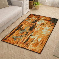 Ethnic Grunge Pattern Beige & Brown Rustico Rug/Carpet