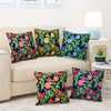 Story@Home Multicolor Graphic Polyester 5 Units of Helio Cushion Covers