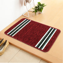 Story@Home 2 Pcs Red Stripes Nylon Anti Skid Doormat