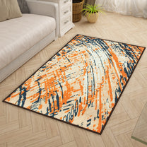 Ethnic Grunge Pattern White & Yellow Rustico Rug/Carpet