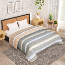 180 GSM Grey Abstract Microfiber Fusion Reversible Double / Single Comforter