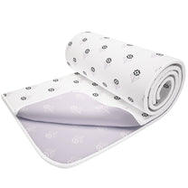 Super Soft Cambric Cotton White & Light Purple Floral Pixel Double Dohar