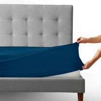 Story@Home Royal Blue Terry 100% Waterproof and Dustproof Premium Single / Double Size Mattress Protector