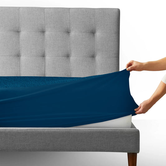 Story@Home Royal Blue Terry 100% Waterproof and Dustproof Premium Single / Double Size Mattress Protector