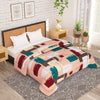 180 GSM Peach Abstract Microfiber Fusion Reversible Double / Single Comforter