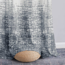 2 Pcs Grey & Ivory Sheer Window / Door / Semi Long Door/ Long Door Curtains