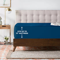 Story@Home Royal Blue Terry 100% Waterproof and Dustproof Premium Single / Double Size Mattress Protector