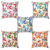 Story@Home Multicolor Floral Polyester 5 Units of Helio Cushion Covers