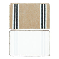 Story@Home 2 Pcs Beige Stripes Nylon Anti Skid Doormat