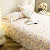 Story@home 300 TC Air Cotton Microfiber Multicolor King Size Floral Bedsheet with 2 Pillow Covers