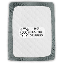 Story@Home 300 TC Dark Grey Microfiber Fitted Bedsheet with 2 Pillow Covers