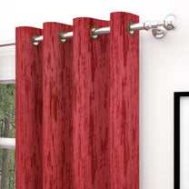 PAVO 1 Pcs Red Jacquard Blackout Door Curtains, 7 ft