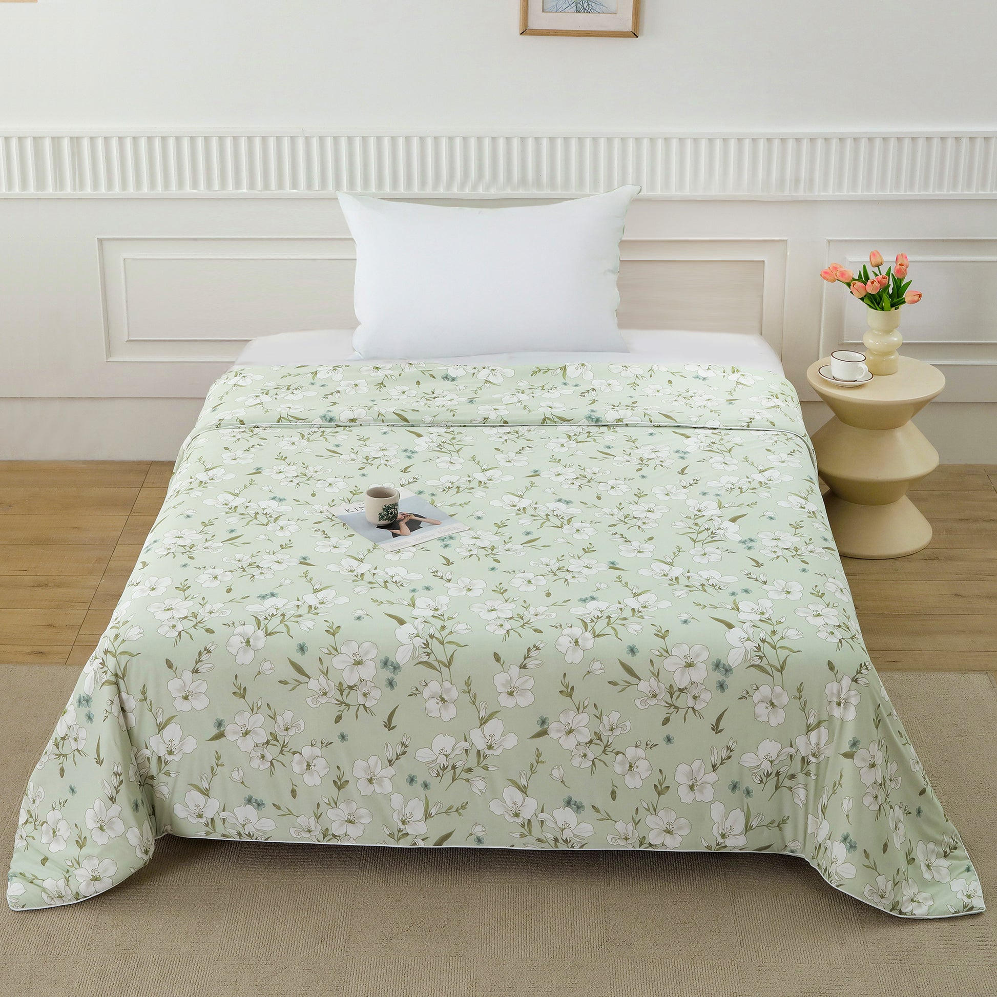 Story@Home Pista Green Artic-Cool Cooling Dohar for Summer Light wei