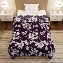 Finley 300 GSM Purple Floral Single Size Blanket