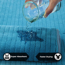 Story@Home 2 Pcs Microfiber Hand Towels - Blue