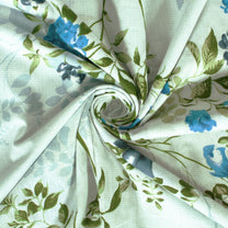 Ventura 144 TC 100% Cotton Blue Floral Double Bedsheet