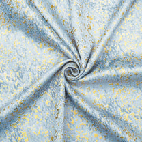 2 Pcs Blackout Foil Light Grey & Golden Splatter Window/Door/Semi Long Door/Long Door Curtains