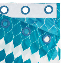 2 Pcs Blue Nature Abstract Polyester Door Curtains