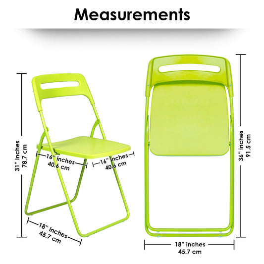 Premium Yellow Plastic Folding Leisure Office & Dining Chair