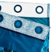 2 Pcs Sky Blue & Blue Nature Abstract Print Polyester Window,Door & Long Door Curtains